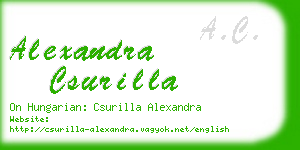 alexandra csurilla business card